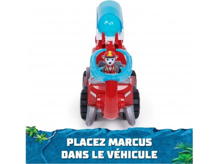 Coffret pat patrouille jungle pups deluxe : marcus et camion pompier - vehicule transformable - figurine chien - paw patrol - Spin master