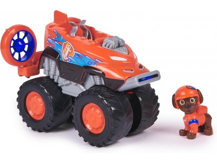 Coffret pat patrouille rescue wheels : tout terrain hovercraft + zuma - vehicule transformable - figurine chien - paw patrol - Spin master