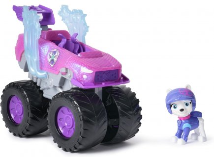 Coffret pat patrouille rescue wheels : tout terrain + roxi - vehicule transformable - figurine chien - paw patrol - Spin master