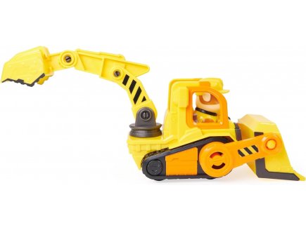 Coffret pat patrouille ruben & cie : camion tractopelle + ruben - vehicule de luxe - figurine chien - paw patrol - Spin master