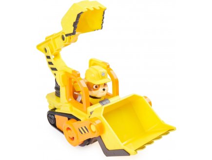 Coffret pat patrouille ruben & cie : camion tractopelle + ruben - vehicule de luxe - figurine chien - paw patrol - Spin master
