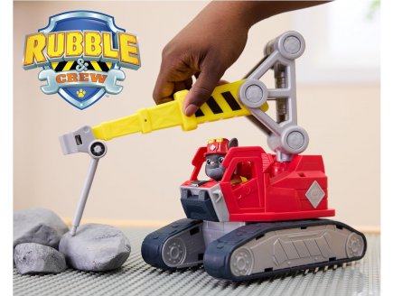 Coffret Pat Patrouille Ruben & Cie : Grand Camion grue + Charlie - Vhicule de Luxe - Figurine chien - Paw Patrol - Spin Master