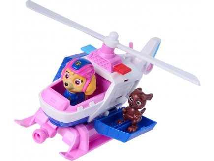 Coffret Pat Patrouille Search & Rescue : H�licopt�re retro friction + Stella + Kangourou - V�hicule Sauvetage - Figurine chien - Paw Patrol - Spin Master