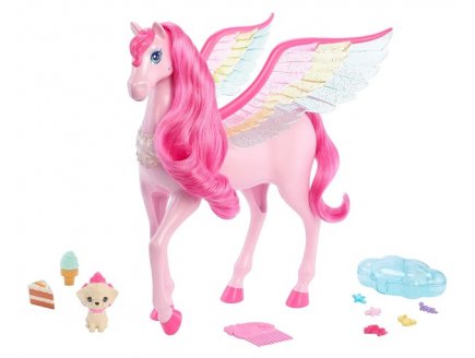 Coffret pgase rose sons et lumires - Barbie - Mattel - HLC41 - Cheval magique