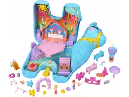 Coffret polly pocket lama soiree pyjama + 2 figurine + 25 accessoires - Mattel - hhx74 - poupee