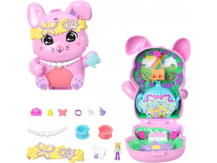 Coffret Polly Pocket Lapin Heure du Th� + 1 figurine + 10 accessoires - Mattel - JCR40 - Poup�e