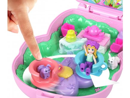 Coffret Polly Pocket Lapin Heure du Th� + 1 figurine + 10 accessoires - Mattel - JCR40 - Poup�e