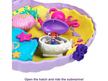 Coffret Polly Pocket sac  main coquillage + 2 figurines + 2 accessoires - Poupe - Mattel - GNH11