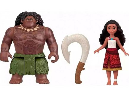 Coffret Poup�e Vaiana 2 : Poup�e Vaiana et Maui 9 cm + 1 accessoire - Poup�e Mannequin - Disney Princesse - Mattel - JDD45