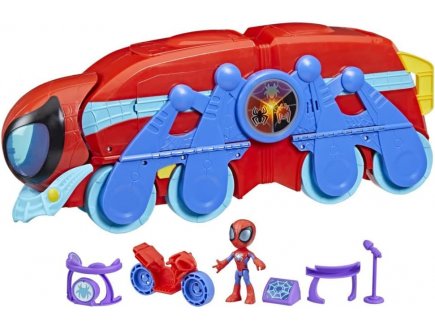 Coffret spidey et Ses amis : le quartier general arachno-mobile 63 cm 2 en 1 - camion transformable - jouet garcon