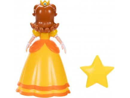Daisy avec super �toile jaune : figurine super mario 13 cm - figurine Nintendo articule - Jakks