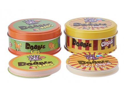 Dobble party pack : dobble kids + dobble circus - jeux de cartes 5 en 1 - Asmodee
