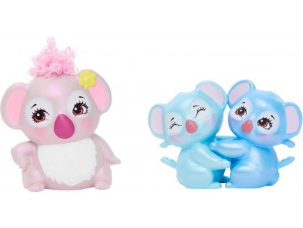 Enchantimals Glam Party poup�e Karalee Koala et Bloke + 2 b�b�s koala - Figurine 15 cm - Animal - Mattel HNT61