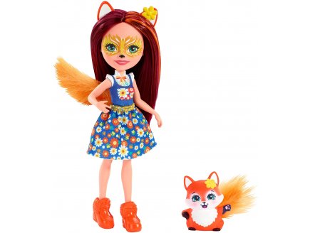 Enchantimals poupée Fick et Felicity le renard - Figurine 15 cm - Animal - Mattel FXM71