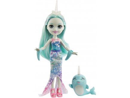 Enchantimals poup�e Naddie Narwhal et Narval Sword - Figurine 15 cm - Animal - Mattel GJX41