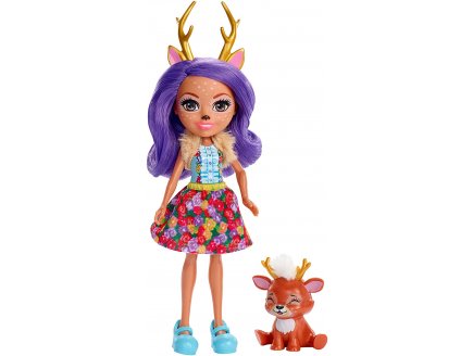 Enchantimals poupée Sprint et Danessa Deer la Biche - Figurine 15 cm - Animal - Mattel FXM75