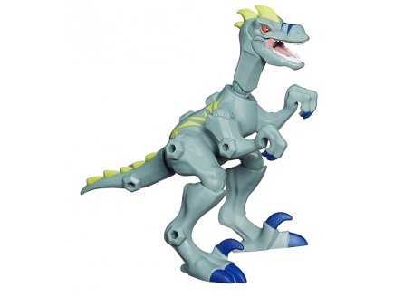 Figurine hero mashers jurassic world velociraptor gris - dinosaure - hasbro dino - b3240