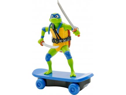Figurine L�onardo 12 cm avec Skate - les Tortues Ninja Mutant Mayhem - TMNT - Turtles