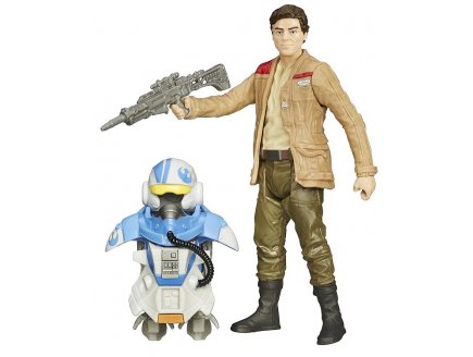 Figurine star wars poe dameron avec armure 9 cm - episode vii - Hasbro - b3893