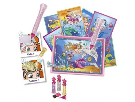 Glitterizz sirenes pailletees 7 tableaux scintillants - Lansay - 23013 - art & loisir creatif