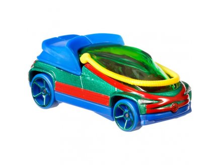 Hot wheels : voiture martian manhunter 1:64 - vehicule miniature vert - collection batman - Mattel fhl31