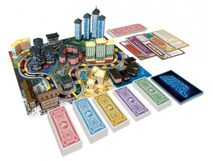 Hotel Nouvelle version - Plateau bâtiments 3D - Lansay - Jeu de société Famille