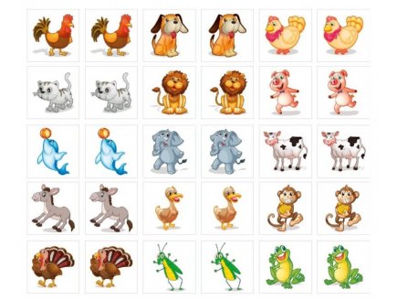 JEU DE MEMORY ANIMAUX 30 CARTES GEANTES XXL - MEMO ENFANT - OUTDOOR, JARDIN