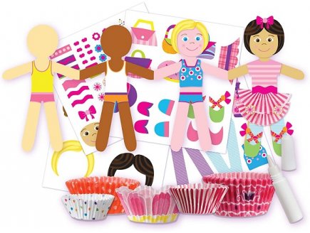 Kit creatif guirlande de poupees mode en papier - pops craft - Alex - 1193 