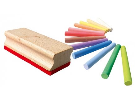 Kit d'accessoires special tableau noir - craies, brosse - Ses creative - 00208