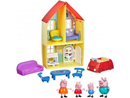 La maison aventure de peppa pig + 4 figurines + voiture + 6 accessoires - maison - figurine peppa le cochon - Hasbro - f3659