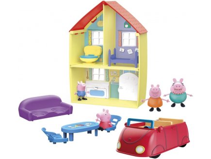 La maison aventure de peppa pig + 4 figurines + voiture + 6 accessoires - maison - figurine peppa le cochon - Hasbro - f3659