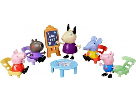 La salle de classe de Peppa Pig avec 5 personnages - Figurines - Mini univers �cole
