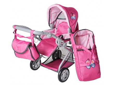 Landau combi poussette kyra papillon poupee - knorrtoys - 61888