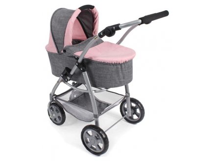 Landau Combine motion 3 en 1 rose et gris poupe - Bayer Chic 2000 - 63715