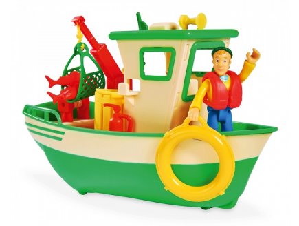 Le bateau de peche de charlie - sam le pompier - simba - figurine et accessoires