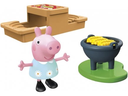 Le pique-nique de peppa + 9 accessoires + 2 figurines : peppa le cochon et papa pig - Hasbro - f2516