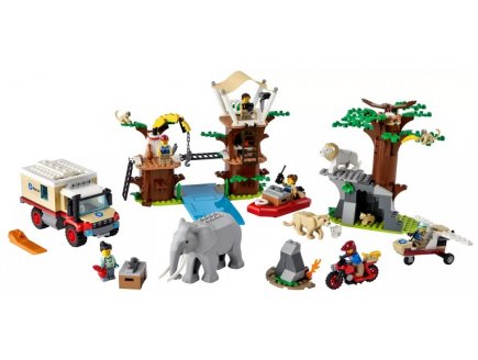 Lego city 60307 le camp de sauvetage des animaux sauvages