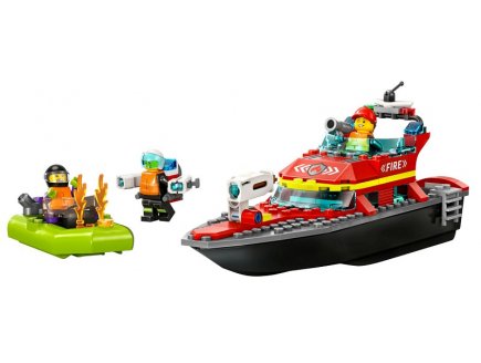 Lego city 60373 le bateau de sauvetage des pompiers