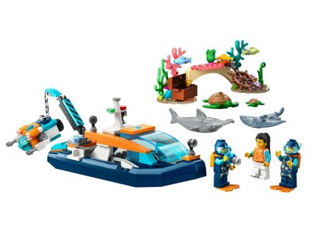 Lego city 60377 le bateau d'exploration sous-marine