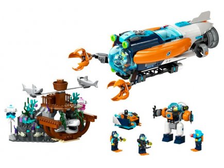 Lego city 60379 le sous-marin d'exploration en eaux prodondes