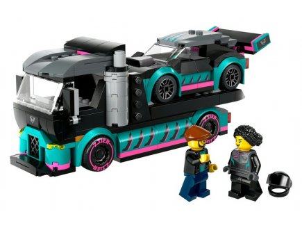 Lego city 60406 la voiture de course et le camion de transport de voitures