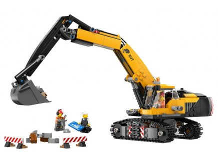 Lego city 60420 la pelleteuse de chantier jaune