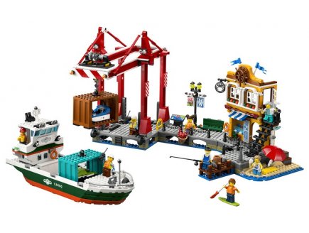 Lego city 60422 le port et le navire marchand