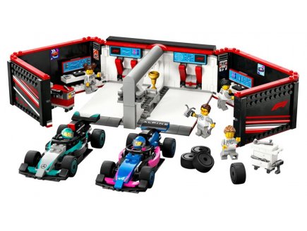 Lego city 60444 garage de f1 et voitures mercedes amg et alpine