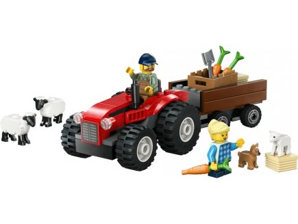 Lego city 60461 tracteur agricole rouge avec remorque et moutons