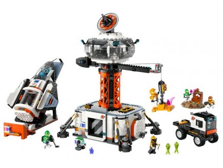 Lego city space 60434 la station spatiale et la base de lancement de fusees