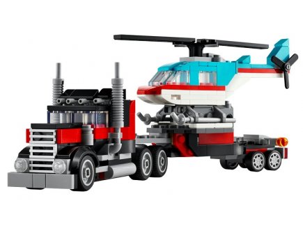 Lego creator 31146 le camion remorque avec helicoptere