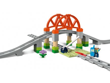 Lego duplo 10426 set d'extension : les rails et le pont du train