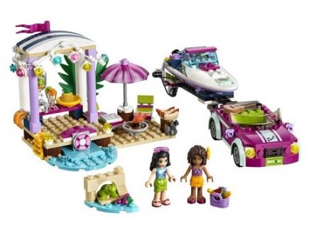 Lego friends 41316 le transporteur de hors-bord d'andrea