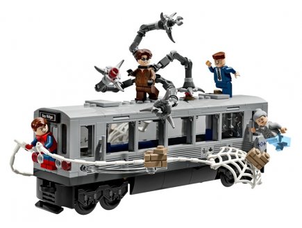 Lego Marvel 76321 La scne du train de Spider-Man et Docteur Octopus